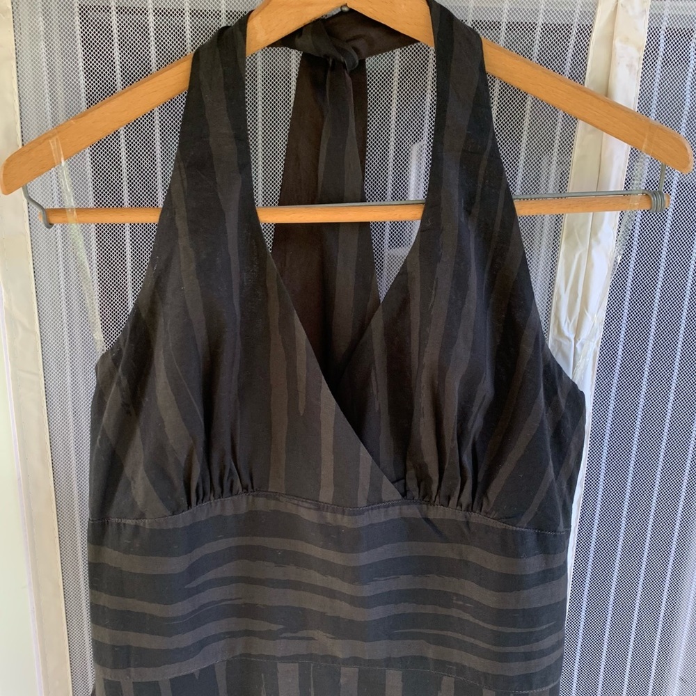 Rogan for Target brown zebra halter dress - Picture 2 of 9